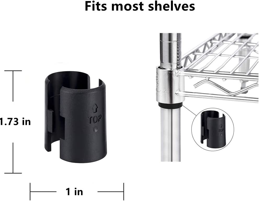 100 Pack Wire Shelving Shelf Lock Clips for Post Shelving Sleeves