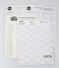 LEICA DEALER PRICE LIST, 1984, 85, 86, 87