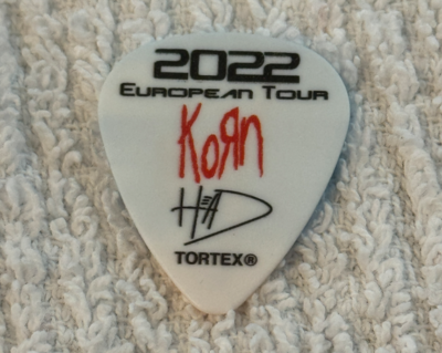 KORN GUITAR BRIAN HEAD WELCH 2022 EUROPEAN TOUR SIGNATURE PLECTRUM