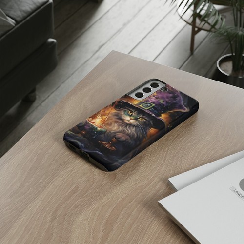 Shockproof Phone Case for Samsung Galaxy S23 S22 Ultra Plus Halloween Witch Cat - Picture 31 of 37