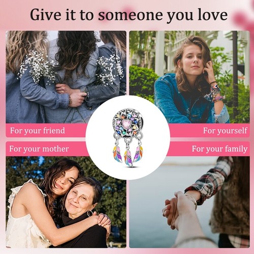 MULA 925 Sterling Silber DIY Charm Bunt CZ Emaille Traum für Frauen Armband - Bild 6 von 7