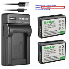 Kastar Battery Slim Charger for Canon LP-E10 LC-E10 & Canon EOS Rebel T6 Camera