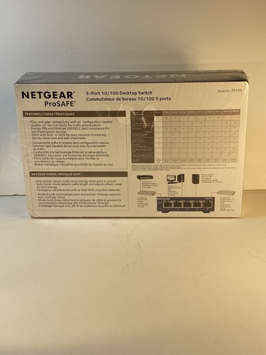 Netgear ProSAFE 5 Port 10 100 Desktop Switch Faster Ethernet Switch - Picture 2 of 9