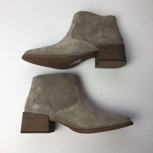 NWOB Sol Sana Lou Suede Booties Womens Size 10 Zip Round Toe 2" Heel Storm Gray - Picture 6 of 7