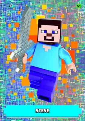 LEGO Minecraft Serie 1 Trading Card 4 - Steve - Skin Karte - Pixel