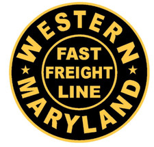 3" western maryland fast freight line bumper sticker decal usa made