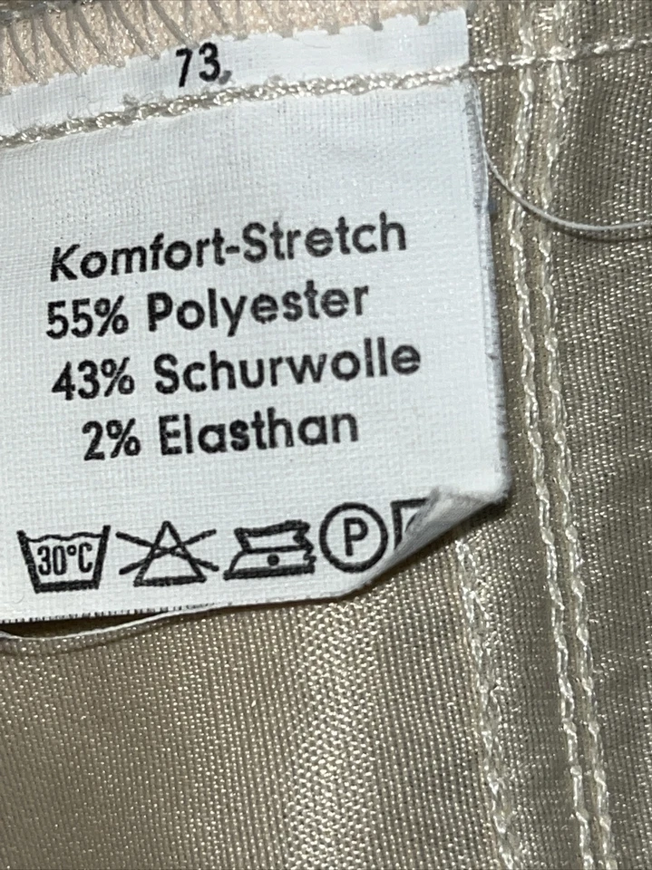 CALÇA MASCULINA MISTURA DE LÃ VERDE TAMANHO 36 externa VINTAGE perna reta cintura alta calça M - Imagem 2 de 4