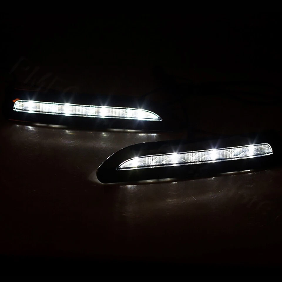 1 Pair LED Daytime Running Light+Chromed Strip For Lexus RX300 RX330 1998-2000 - Image 4 of 4