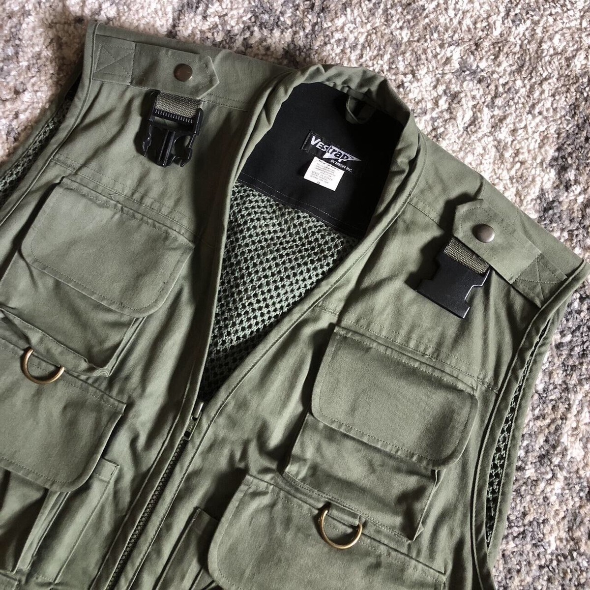Vestrap By Nikon Vest Green Mens Size Medium Full Zip Green