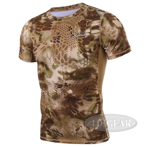 IDOGEAR Tactical Shirt Short Sleeve Camo Gear Round Collar Anti-UV Perspiration - Picture 17 of 17