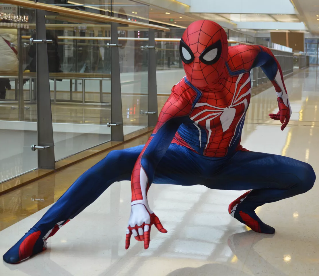 PS4 Spiderman Costume Insomniac Games Version Spider-Man Cosplay Suit Adult Kids PS4 Spiderman Costume Insomniac Games Version Spider-Man Cosplay Suit Adult Kids
