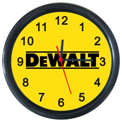 Dewalt Round Wall Clock Home Decor 10"