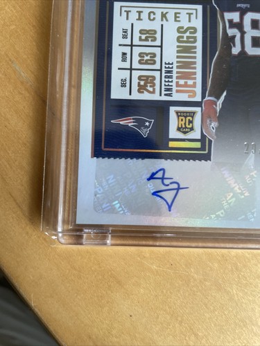 2020 Panini Contenders Anfernee Jennings Rookie Auto Championship Ticket /49 GM - Picture 4 of 6