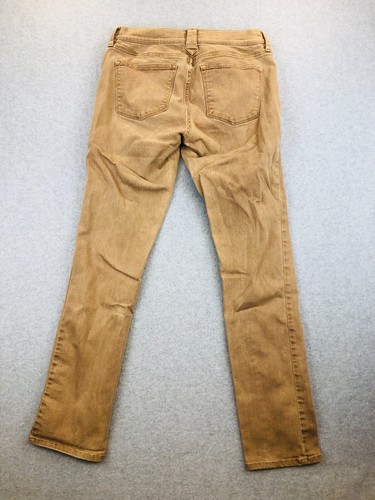 LRL Ralph Lauren Jeans Tan Womens 8 Straight Faux Leather Trim Preppy Classic - Picture 8 of 9