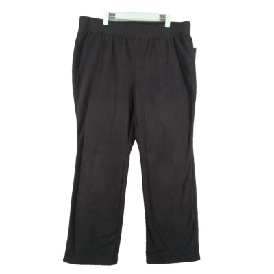 NWT $45 Karen Scott Sweatpants Plus Size 0X Black Fleece