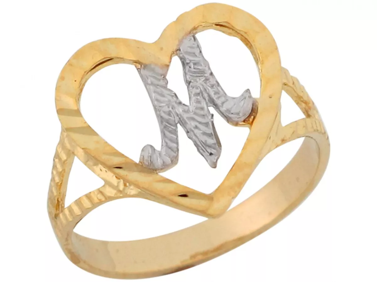 M initial ring gold clearance