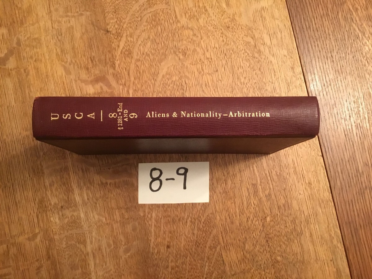 United States Code Annotated Title 8 & 9 1953 Law Book United States Code Annotated Title 8 & 9 1953 Law Book