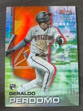 2021 Bowman's Best Geraldo Perdomo #14 RC Orange Refractor Rookie SSP serial /25