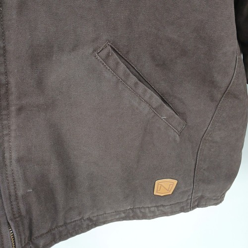 Noble Outfitters Herren XXL Tall dunkelbraun Full Flex Canvas Arbeitsjacke mit Kapuze - Bild 3 von 11