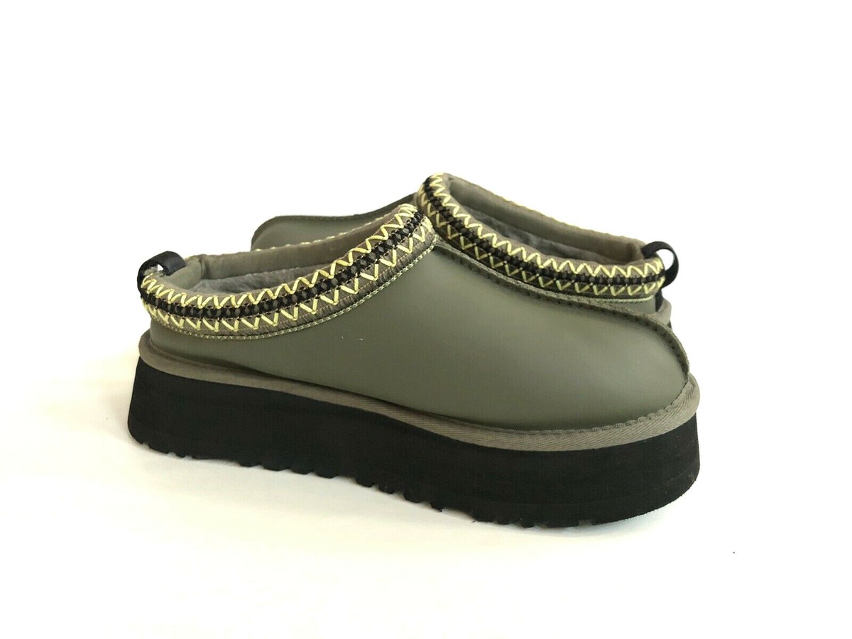 UGG WOMEN TAZZ ULTRA MATTE SEAWEED SHEARLING LINED SHOE US
