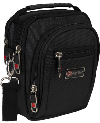 Bag Street Kleine Herrentasche  Gürteltasche Schultertasche T0116 Schwarz