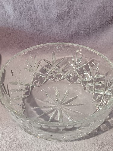 Gleneagles Of Edinburgh Crystal Bowl 22.5cm, In The Argyle Pattern With Box - Picture 7 of 10