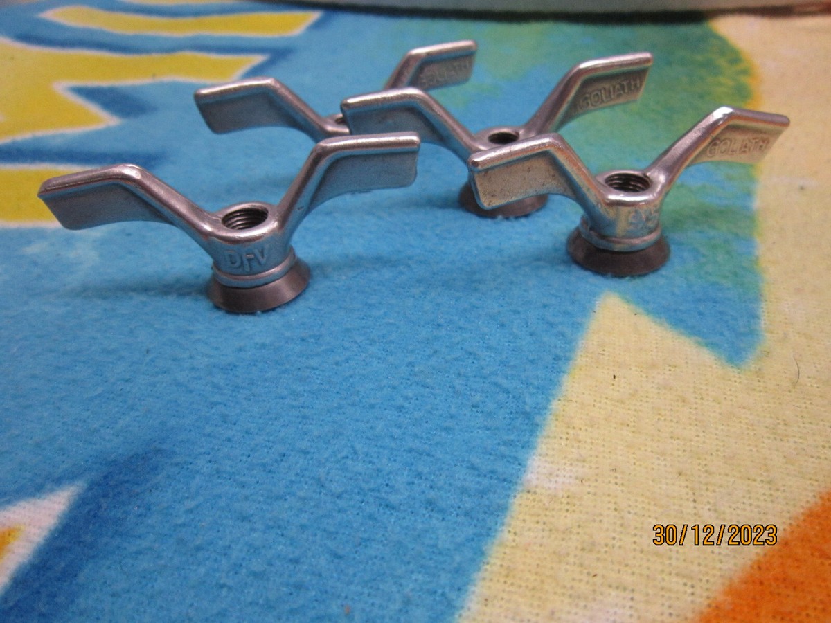 2x écrou papillon M5 tête plastique 26mm insert acier galvanisé oreille