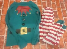 Gymboree Boys Elf Pajamas Sz 6 Guc Christmas