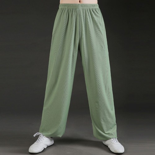 Shaolin Kung Fu Seide Tai Chi Hose lose Kampfkunst Flügel Chun Hose Streifen - Bild 7 von 14