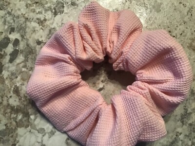 Pale Pink Waffle Christmas HAIR ELASTIC tie stocking stuffer beach hair VSCO new