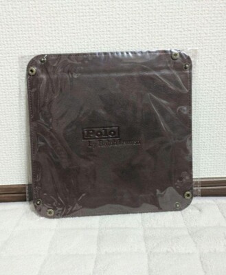 Polo Ralph Lauren Tray Leather Brown Square 18x18cm Accessory Case