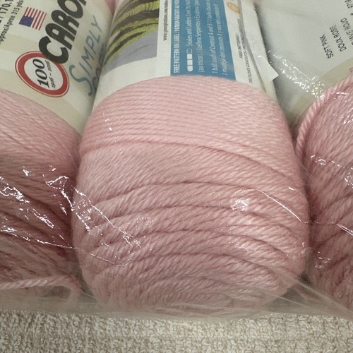 CARON Simply Soft 100 Year 6oz 315yds Med 4 Soft Pink 9719 Acrylic NEW 2016 - Picture 6 of 6