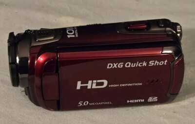 DXG-5F3V HD video camera Camcorder  Red  4gb SD Card, Case,& Data Cable  VGC