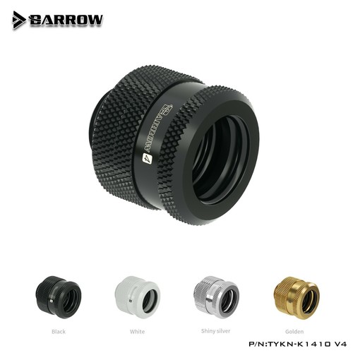 4 Pcs Barrow G1/4" to 14mm Hard Tubing Compression Fitting TYKN-K1410 V4 White - Picture 3 of 5