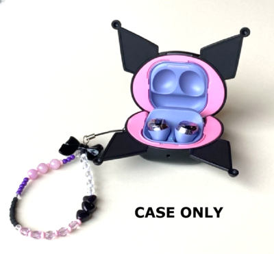 ◆SLBS◆ Kuromi Galaxy Buds Cover with Bead Strap 8800240233 Samsung Galaxy Buds Cover KUROMI with Beads Strap, Buds2 Pro