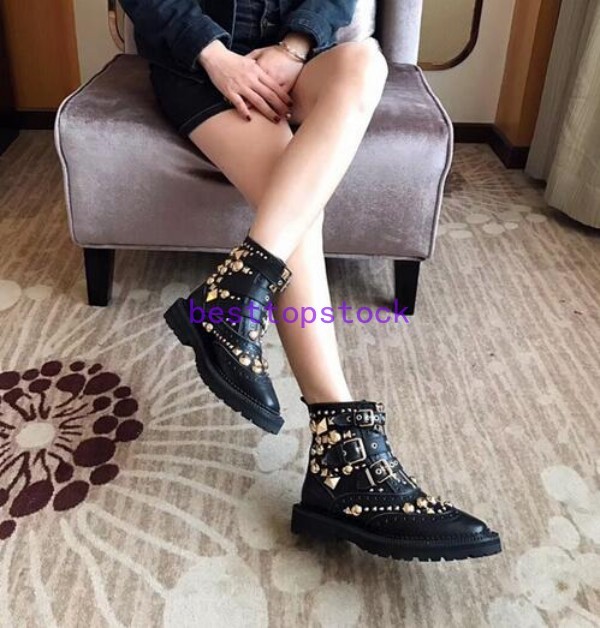 Para mujer botas de Combate Militar De Cuero Vaca Remaches Punk montar a caballo de la Motocicleta Zapatos Talla Para mujer botas de Combate Militar De De De Cuero Vaca Remaches Punk montar a caballo de la Motocicleta Zapatos Talla el precio más bajo