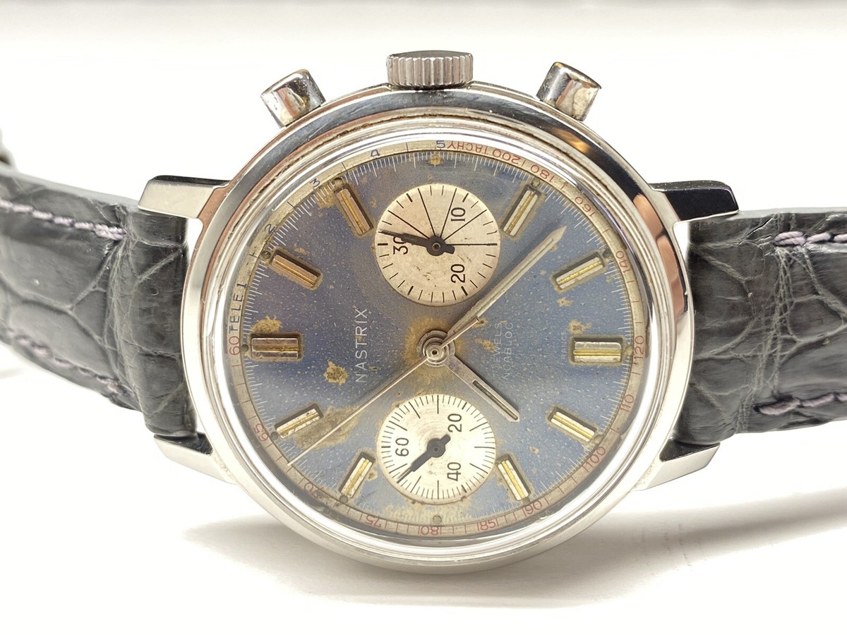 nastrix 17 jewels mechanical incabloc chronograph beautiful