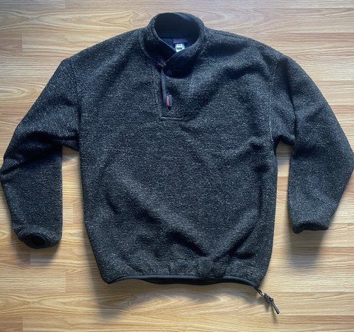 Gramicci Pullover Sweater Herren M blau USA Vintage Fleece Druckknopf 1/4 Knopf Gorpcore