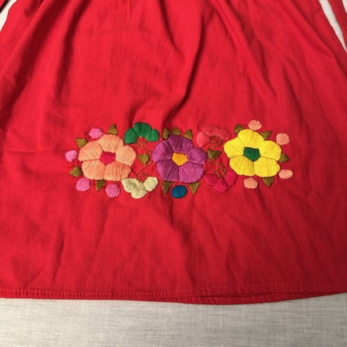 NEW! Designer Mina Alvarez Girls Child Embroidered Flowers Red Dress Size 6 NWT! - Picture 9 of 10