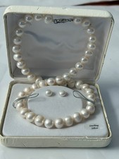 Cultured Pearl Necklace & Earring Set