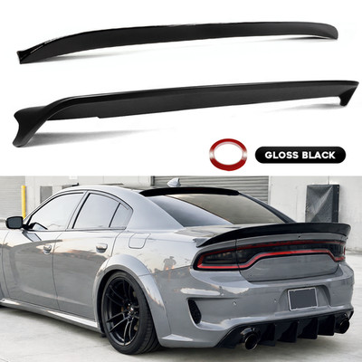 FOR 15-23 DODGE CHARGER REDEYE STYLE GLOSS BLK TRUNK + REAR WINDOW ROOF SPOILER