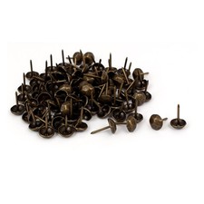 Home Furniture Metal Round Upholstery Tack Nail Bronze Tone 7/16" Dia 100pcs