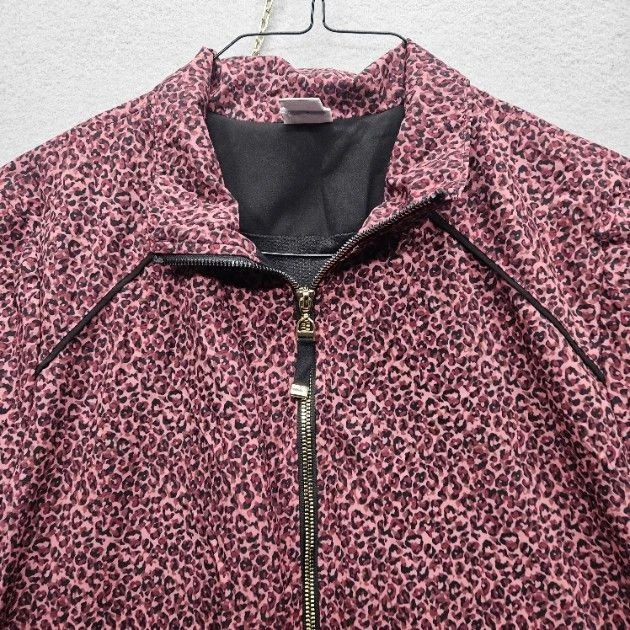 Chico's Women's Size Small Pink Black Leopard Print Zip-Up Jacket - Image 2 of 4
