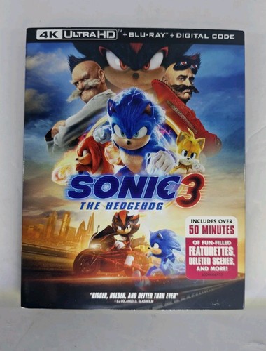 Sonic the Hedgehog 3 (4K UHD + Blu Ray) /w Slipcover - No Digital Code