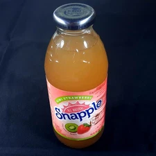 Snapple Kiwi Strawberry SEALED Glass Bottle 16oz RARE - Unopened