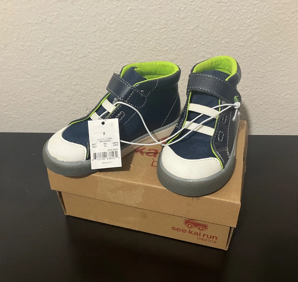 Zapatillas altas See Kai Run Basics para niños pequeños nuevas con etiquetas - talla 8 Foto 2 de 4
