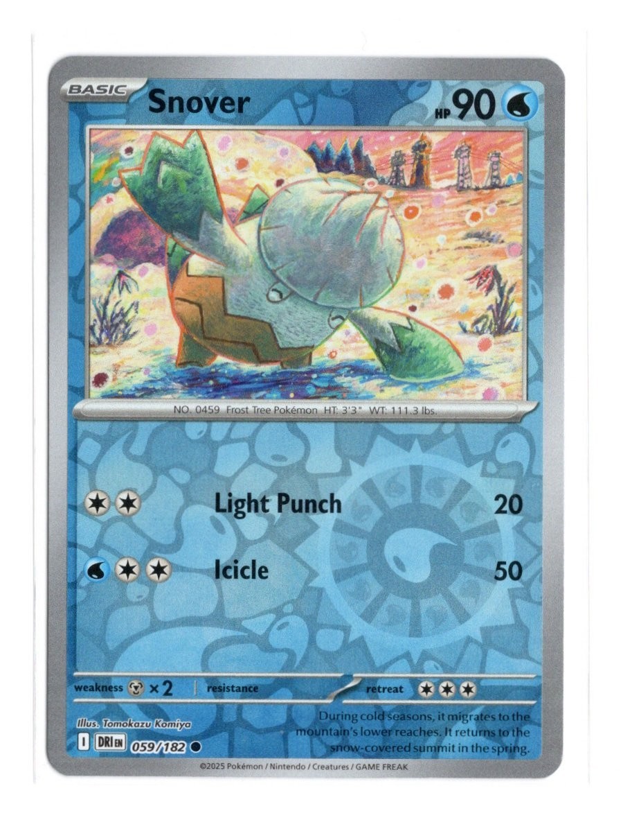 Pokemon Snover Sv10 Destined Rivals 059/182 Reverse Holo TCG 2025 Card