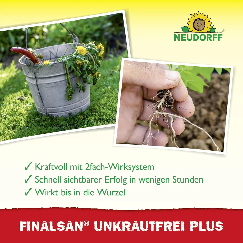 Neudorff Finalsan UnkrautFrei Plus 2,5L Konzentrat Unkrautvernichter Wurzel-Tief - Bild 4 von 4