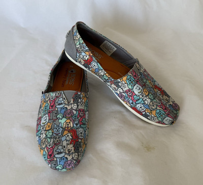 Skechers Women's BOBS for Dogs Plush Wag Party Size 8 WOOF Multicolor Flats