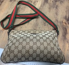 Gucci Crossbody Bag Shoulder Bag Purse GG Canvas Brown Authentic